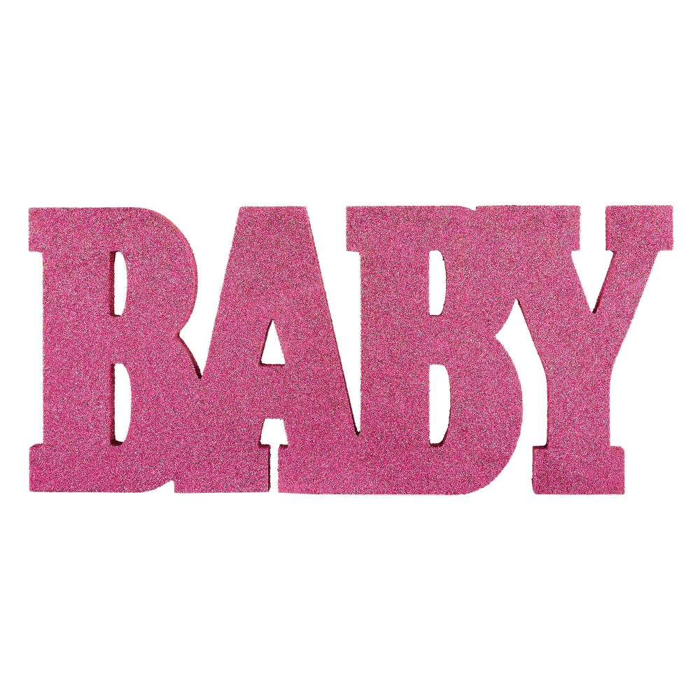 Amscan Oh Baby Girl Standing Sign, 8in x 18in, Pink