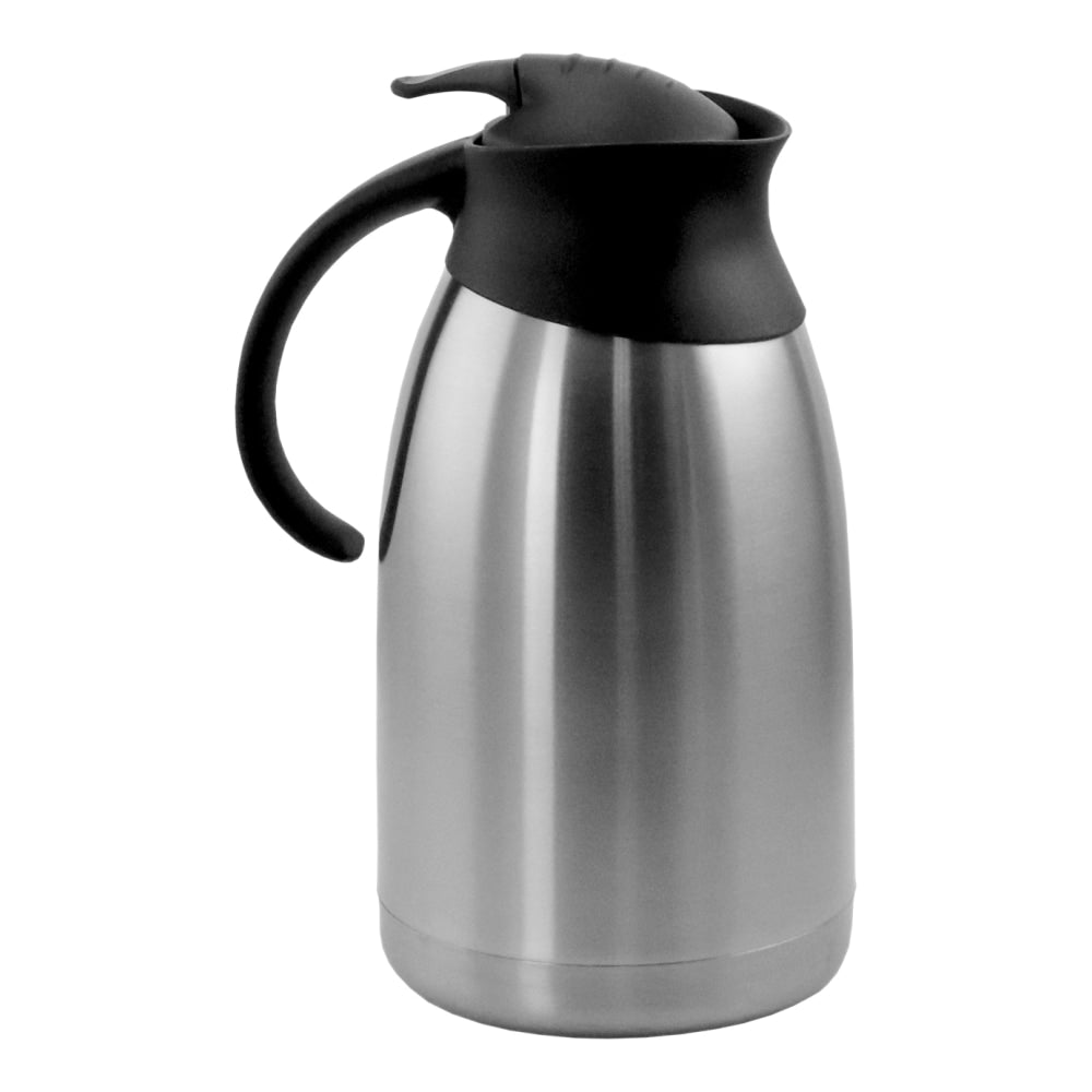 MegaChef 2-Liter Elongated Spout Thermal Beverage Carafe, Silver