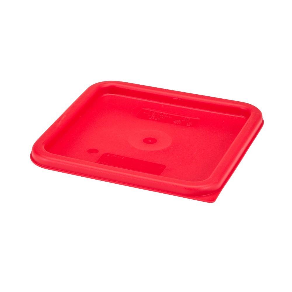 Cambro CamSquare Lids For 6-8 Qt Storage Containers, Winter Rose, Pack Of 6 Lids
