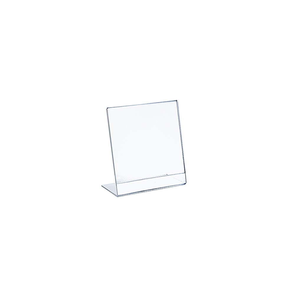 Azar Displays Acrylic L-Shaped Sign Holders, 7in x 5in, Clear, Pack Of 10