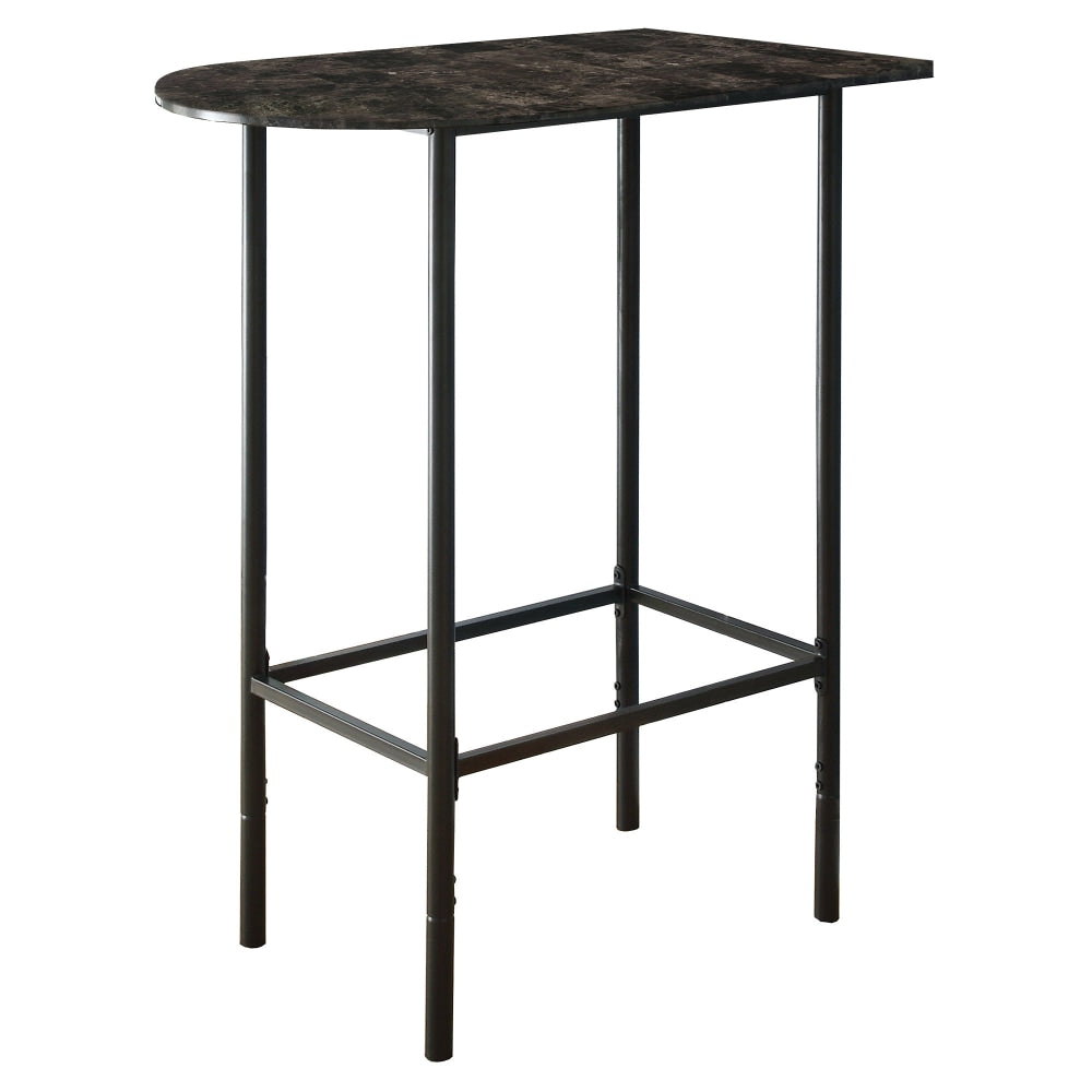 Monarch Specialties Ian Home Bar, 41inH x 35-1/2inW x 23-3/4inD, Gray Marble