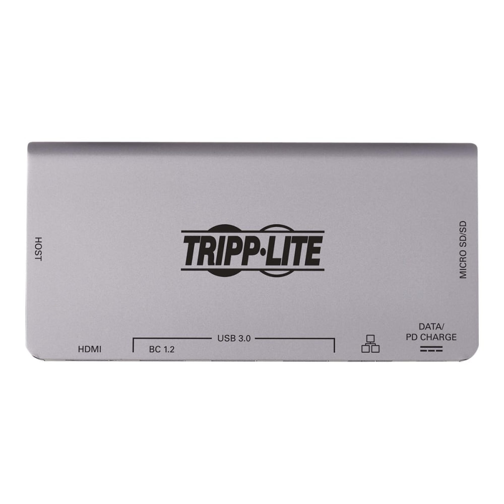 Tripp Lite USB C Docking Station USB Hub 4k w/ HDMI, Gbe Gigabit Ethernet, SD Card Reader, PD Charging - Docking station - USB-C 3.1 / Thunderbolt 3 - HDMI - 1GbE