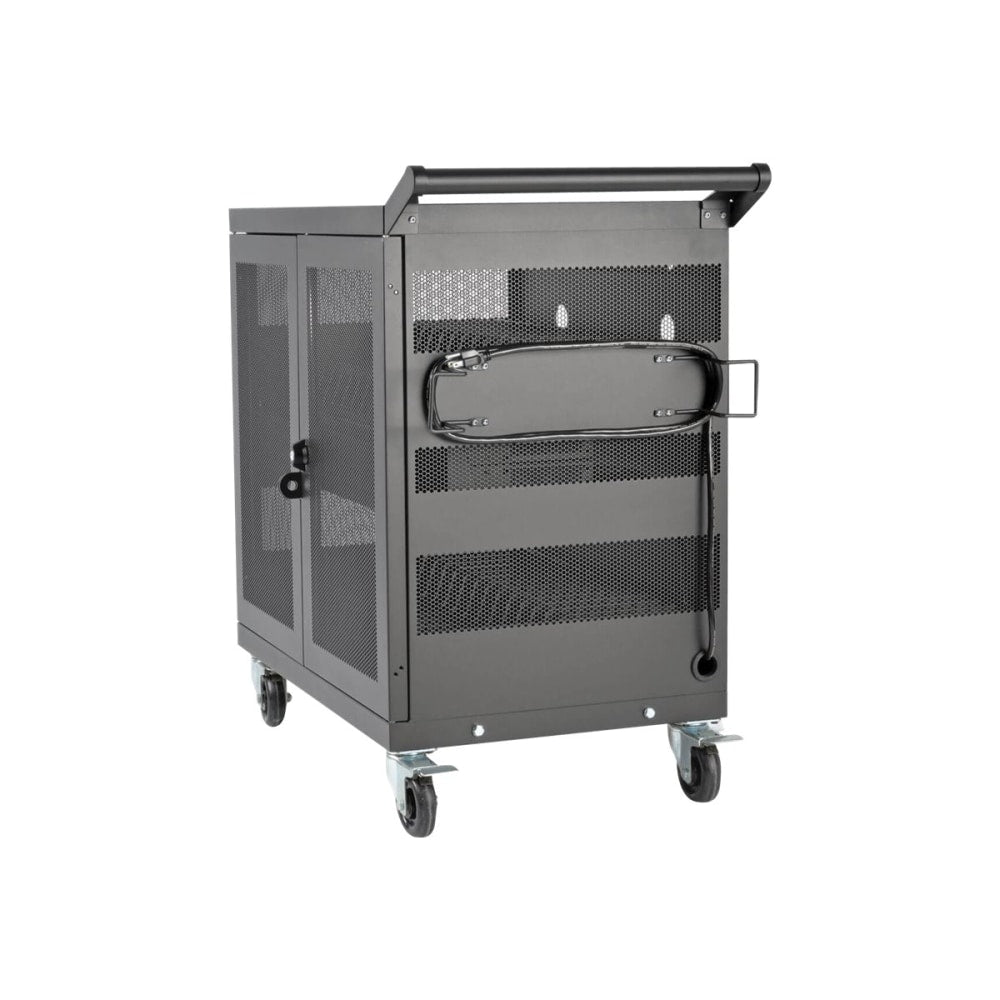 Tripp Lite 32-Port USB Charging Cart Storage Station Android Tablet iPad - Cart (sync and charge) - for 32 tablets - powder-coated steel - black