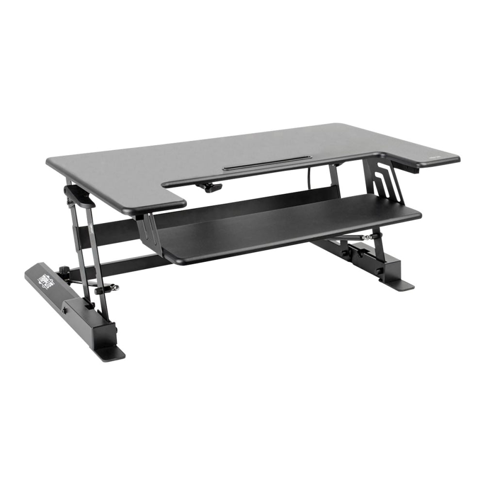 Eaton Tripp Lite Series WorkWise Height-Adjustable Sit-Stand Desktop Workstation - Standing desk converter - rectangular with contoured side - black - black base