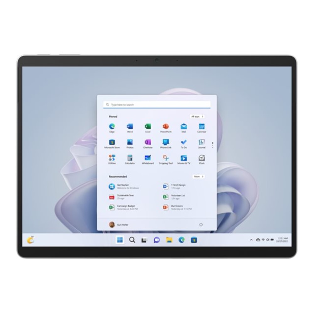 Microsoft Surface Pro 9 Tablet - 13in - 16 GB - 1 TB SSD - Windows 11 Home - Platinum - Core i7 12th Gen Deca-core (10 Core) i7-1255U - 2880 x 1920 - PixelSense Display - 15.50 Hours Maximum Battery Run Time