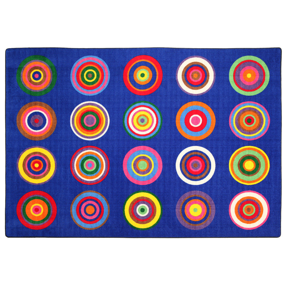 Flagship Carpets Color Rings Rug, Rectangle, 6ft x 8ft 4in, Indigo
