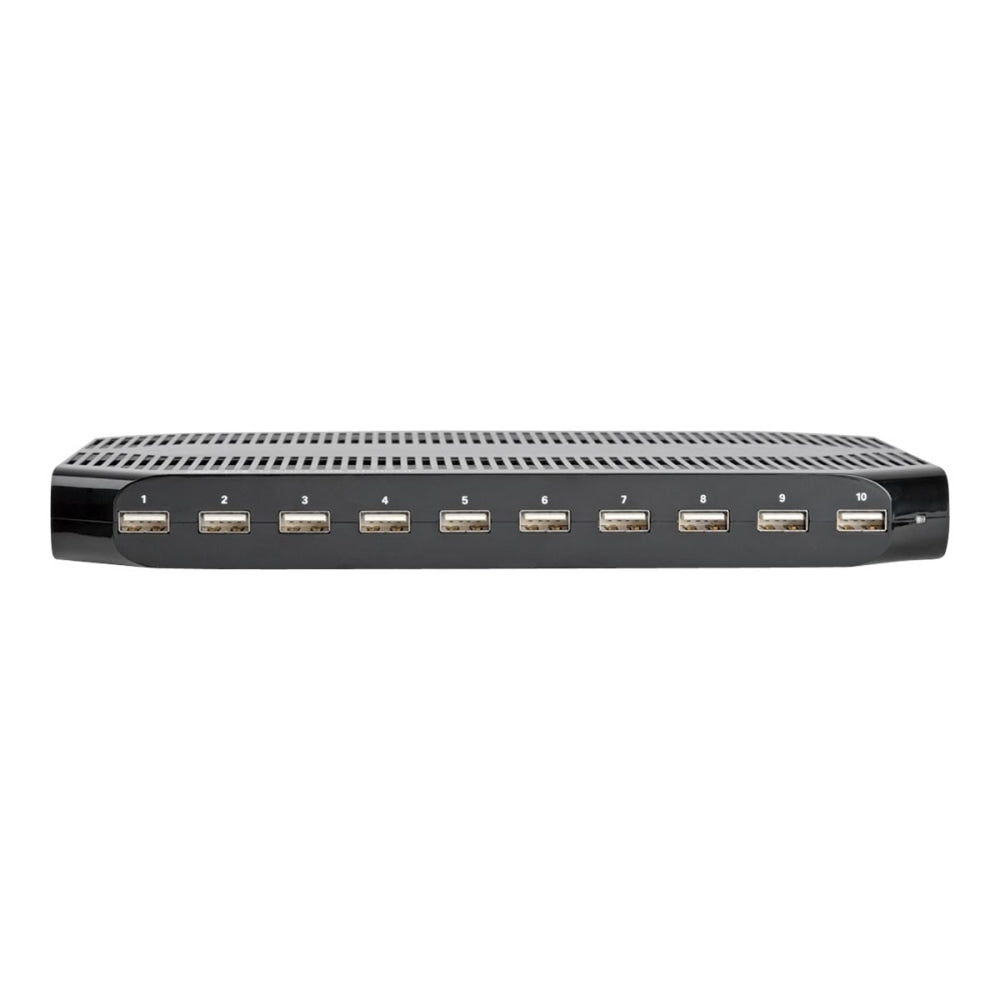 Tripp Lite 10-Device Desktop USB Charging Station for Tablets, iPads, Androids & E-Readers - Charging station - 10 output connectors (USB) - gray, black