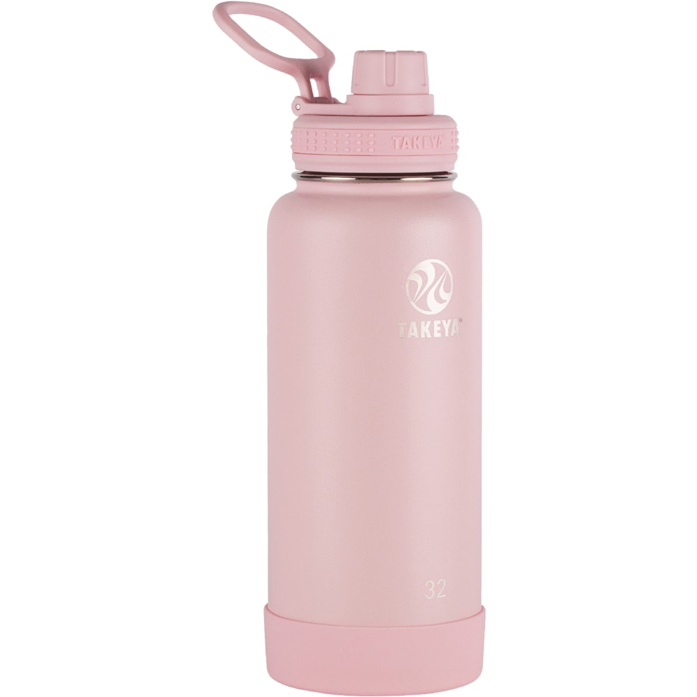 Takeya Actives Spout Reusable Water Bottle, 32 Oz, Blush