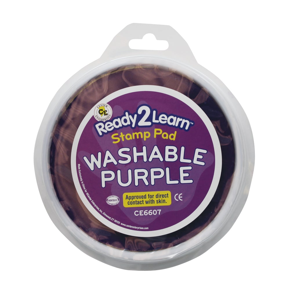 Ready 2 Learn Jumbo Washable Stamp Pad, Purple, Pack of 6