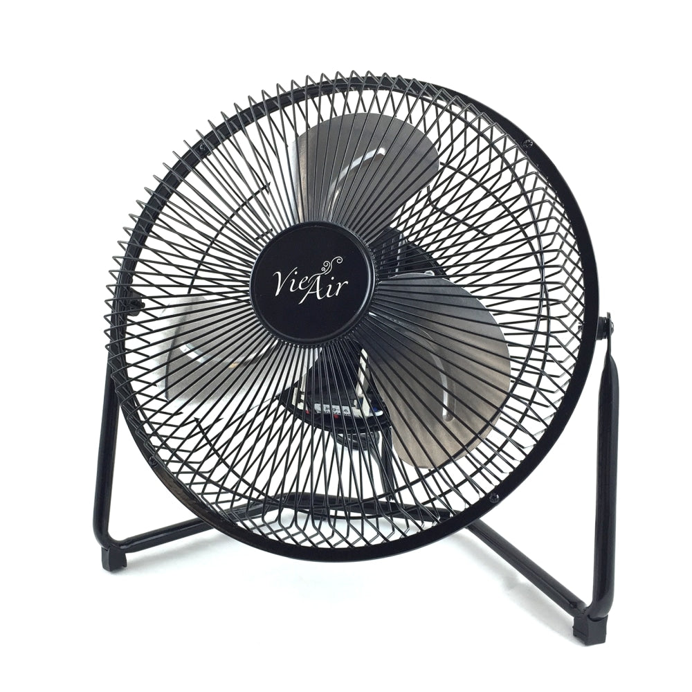 Vie Air 9in 3-Speed High-Velocity Floor Fan, 11-1/2in x 11-1/2in