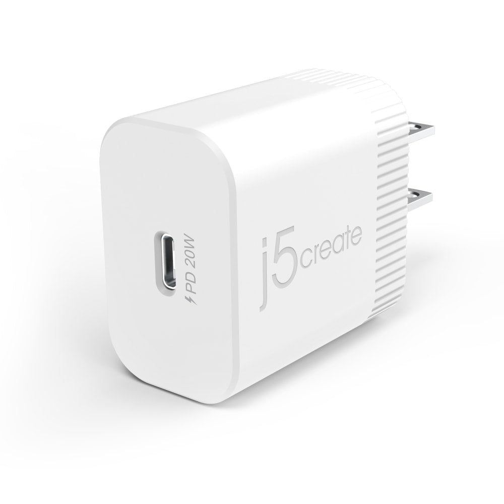 j5create 20W PD USB-C Wall Charger, White, JUP1420