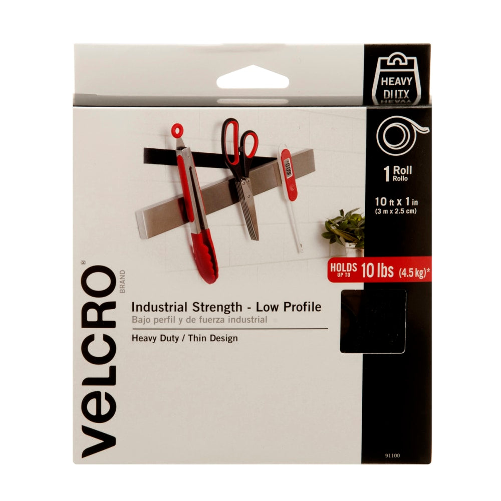 VELCRO Brand ULTRA-MATE Self Stick Tape, 1in x 120in, Black