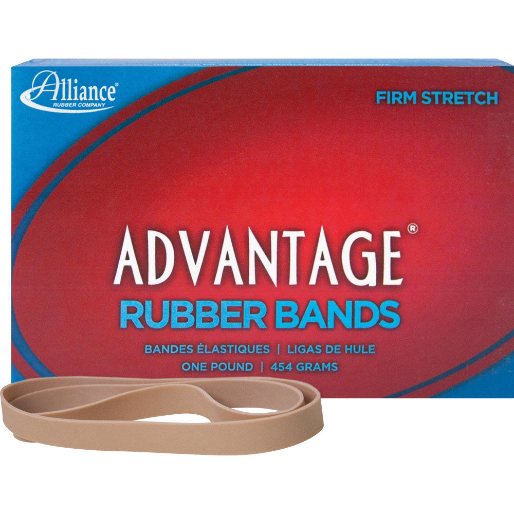 Alliance Rubber Advantage Rubber Bands, Size 107, 7in x 5/8in, Natural, Box Of 40