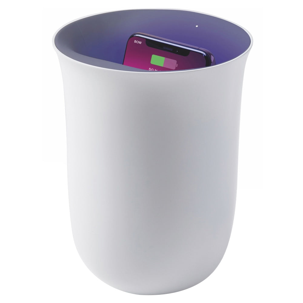 Oblio Wireless Charging Station with Built-in UV Sanitizer, White