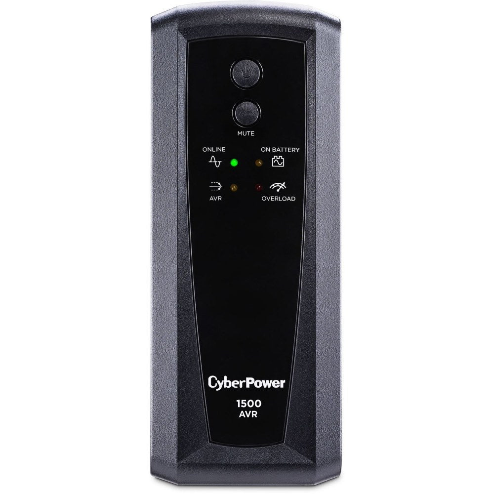 CyberPower CP1500AVRT AVR UPS Systems - 1500VA/900W, 120 VAC, NEMA 5-15P, Mini-Tower, 10 Outlets, PowerPanel Personal, $500000 CEG, 3YR Warranty