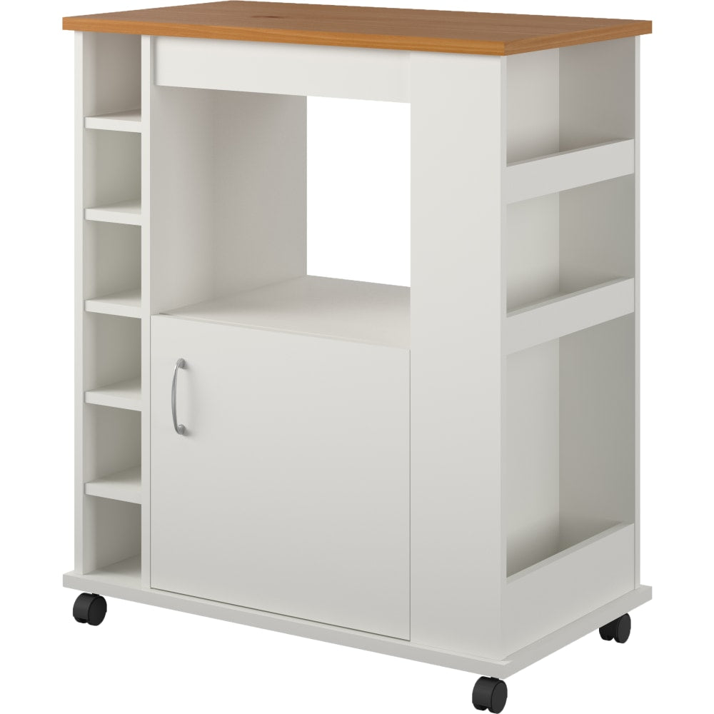 Ameriwood Home Williams Kitchen Cart, 35-1/8inH x 29-5/8inW x 17-1/4inD, White
