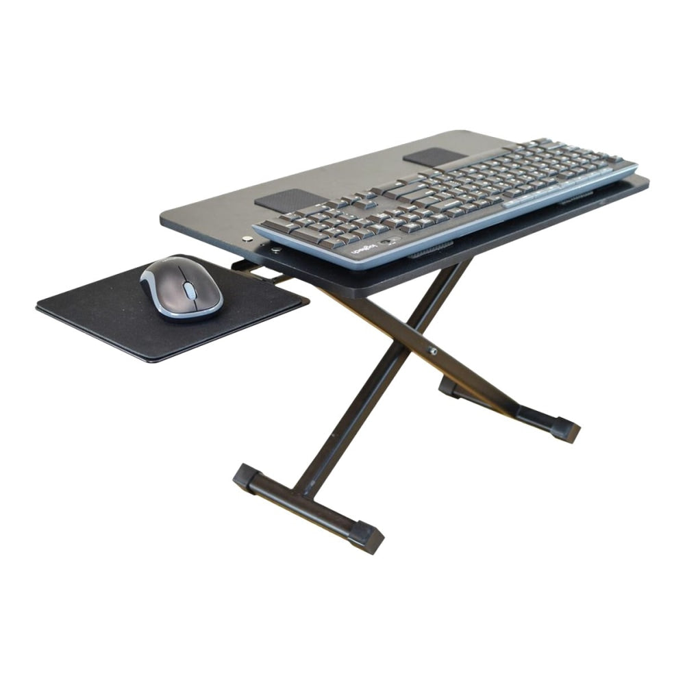 Uncaged Ergonomics KT3 Adjustable Height Tilt Computer Keyboard Stand. Ergonomic On Desk Stand Up Desktop Riser. Raise Keyboards To Standing Height