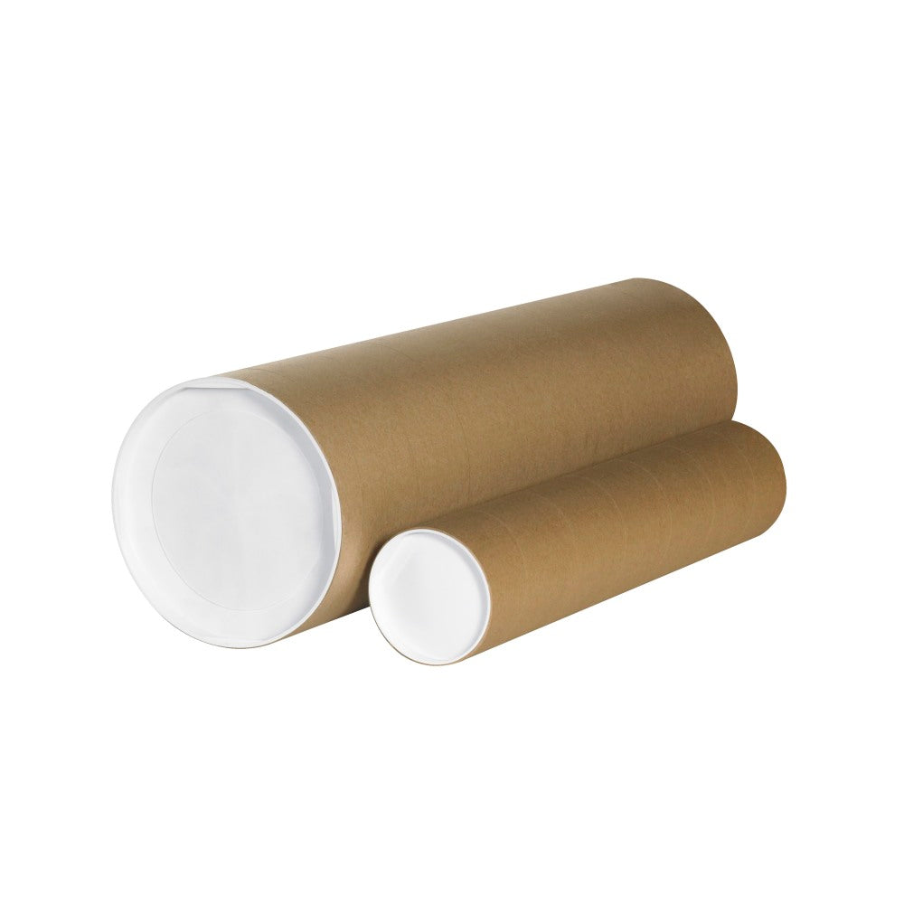 Partners Brand Heavy-Duty Kraft Mailing Tubes, 5in x 36in, 80% Recycled, Kraft, Pack Of 15