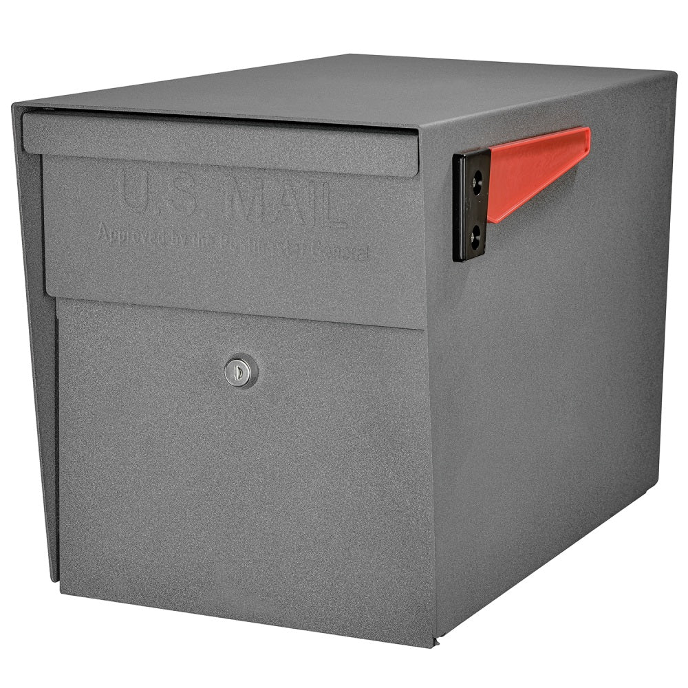 Mail Boss Curbside Locking Mailbox, 13 3/4in x 11 1/4in x 21in, Granite