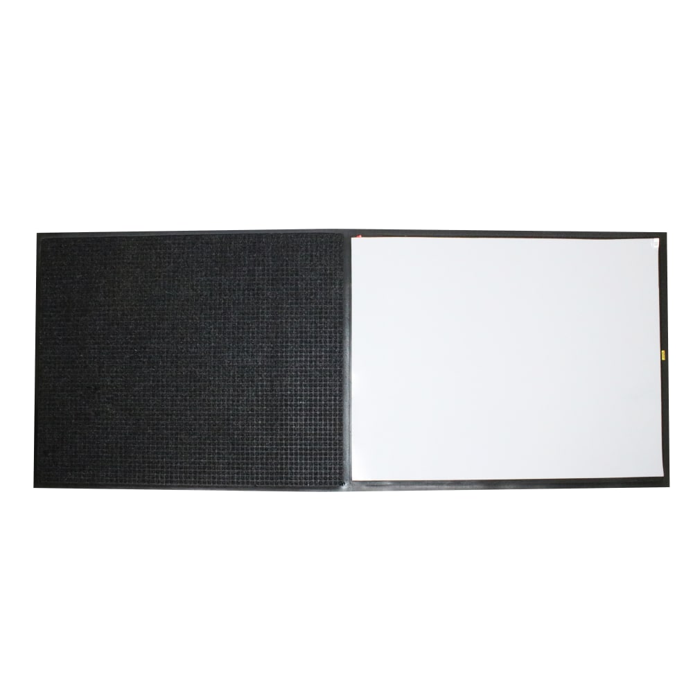 M+A Matting Clean Stride Mat, 63-1/2in x 26-1/2, Charcoal, Smooth Backing