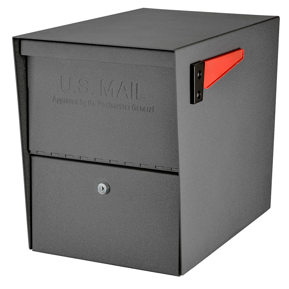 Mail Boss Package Master Locking Mailbox, 16 1/2inH x 12inW x 21 1/2inD, Granite