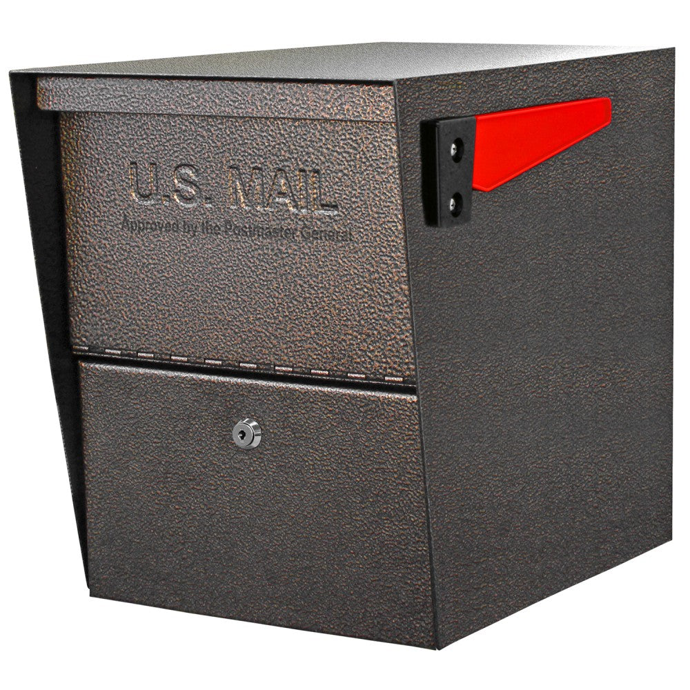 Mail Boss Package Master Locking Mailbox, 16 1/2inH x 12inW x 21 1/2inD, Bronze
