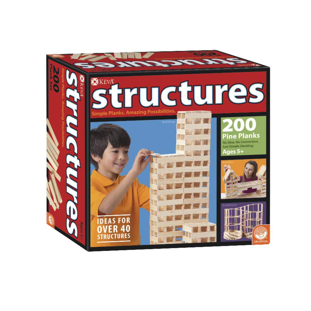 KEVA Structures 200-Plank Set, Natural Pine