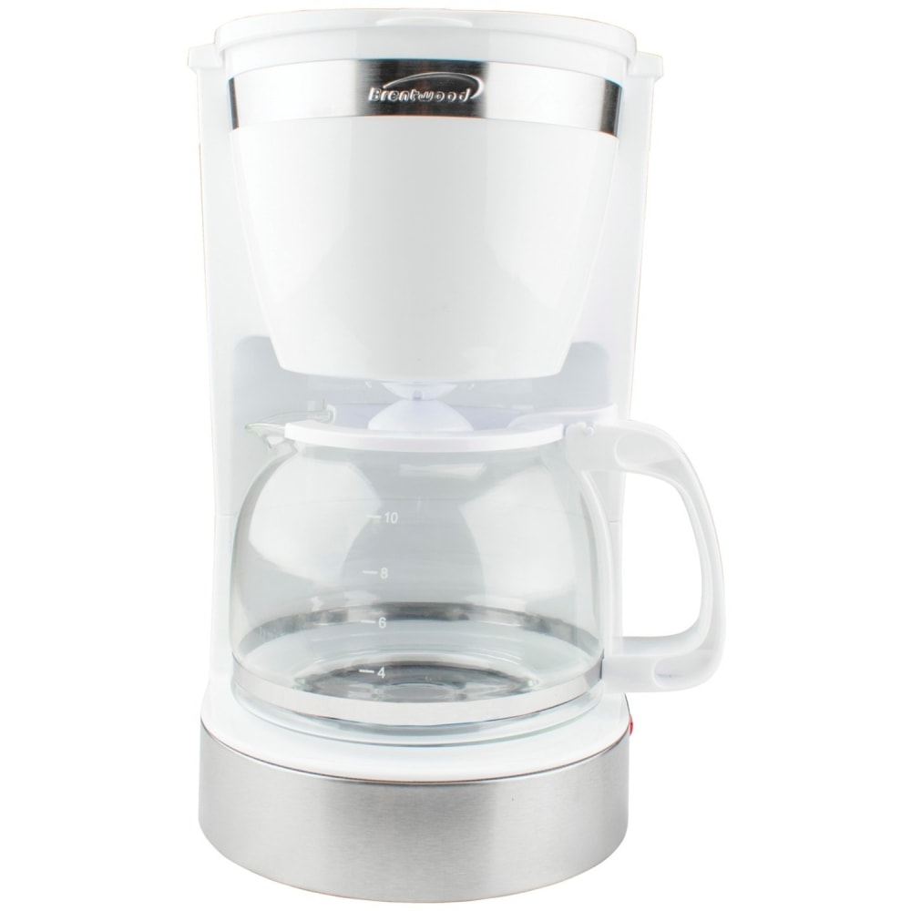 Brentwood TS-215W 12-Cup Coffee Maker, White - 800 W - 12 Cup(s) - Multi-serve - White