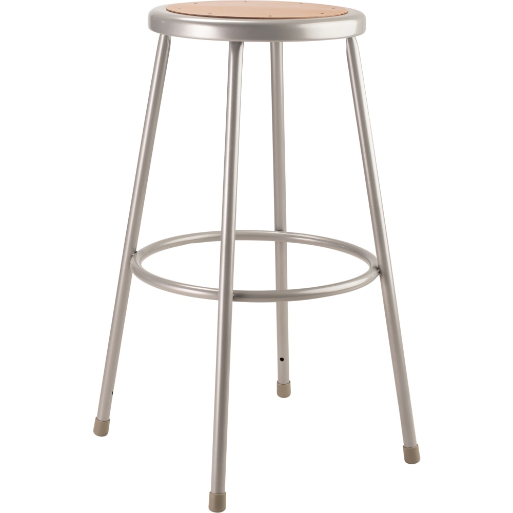 National Public Seating Hardboard Stool, 30inH, Gray