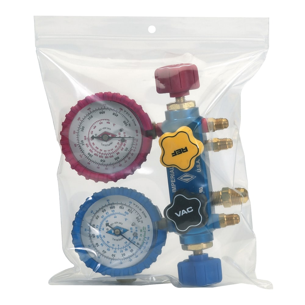 Partners Brand 4 Mil Reclosable Poly Bags w/ Hang Hole, 12in x 15in, Clear, Case Of 1000