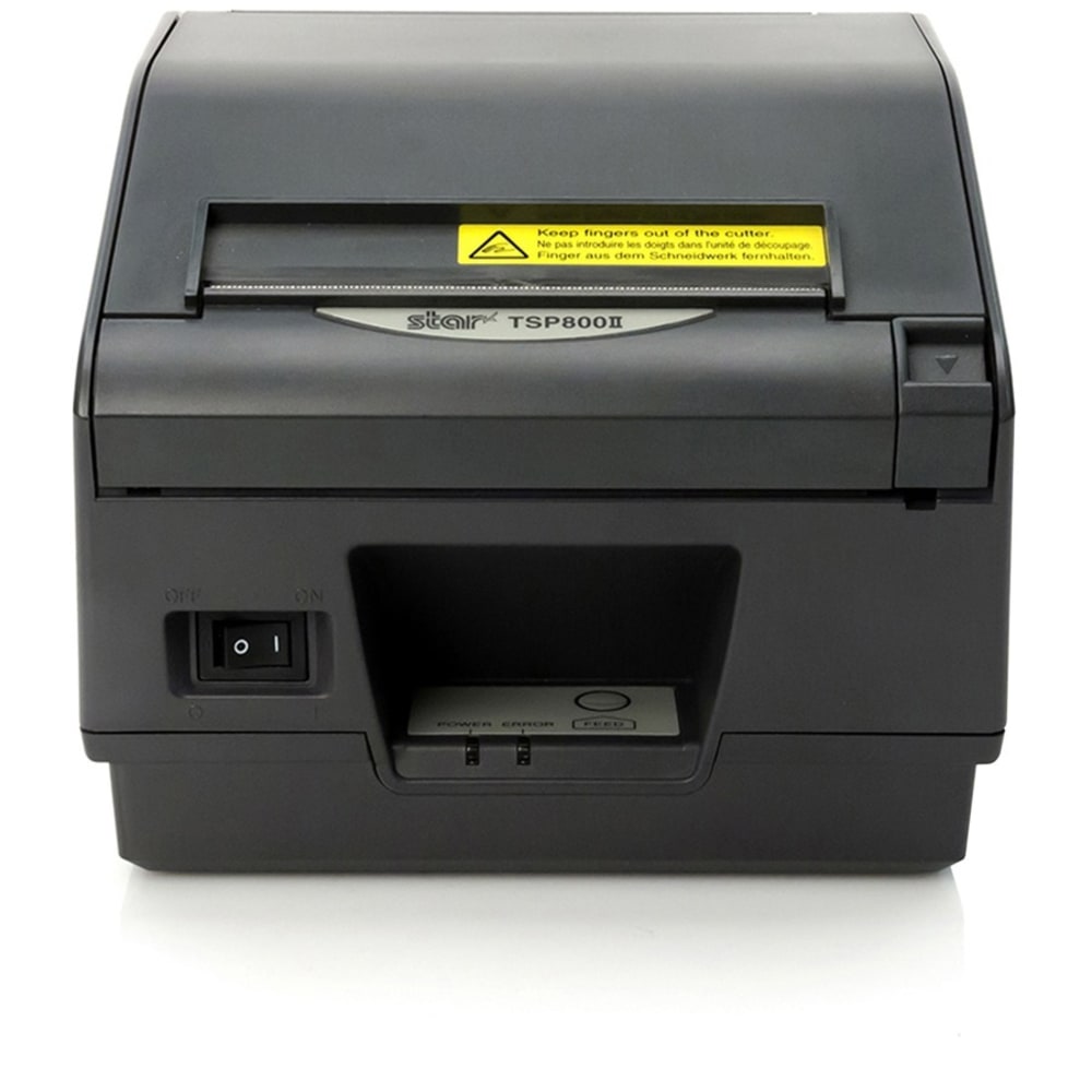 Star Micronics TSP800II Thermal Receipt and Label Printer, Serial - Cutter, External Power Supply Needed, Gray - Cutter, External Power Supply Needed, Gray