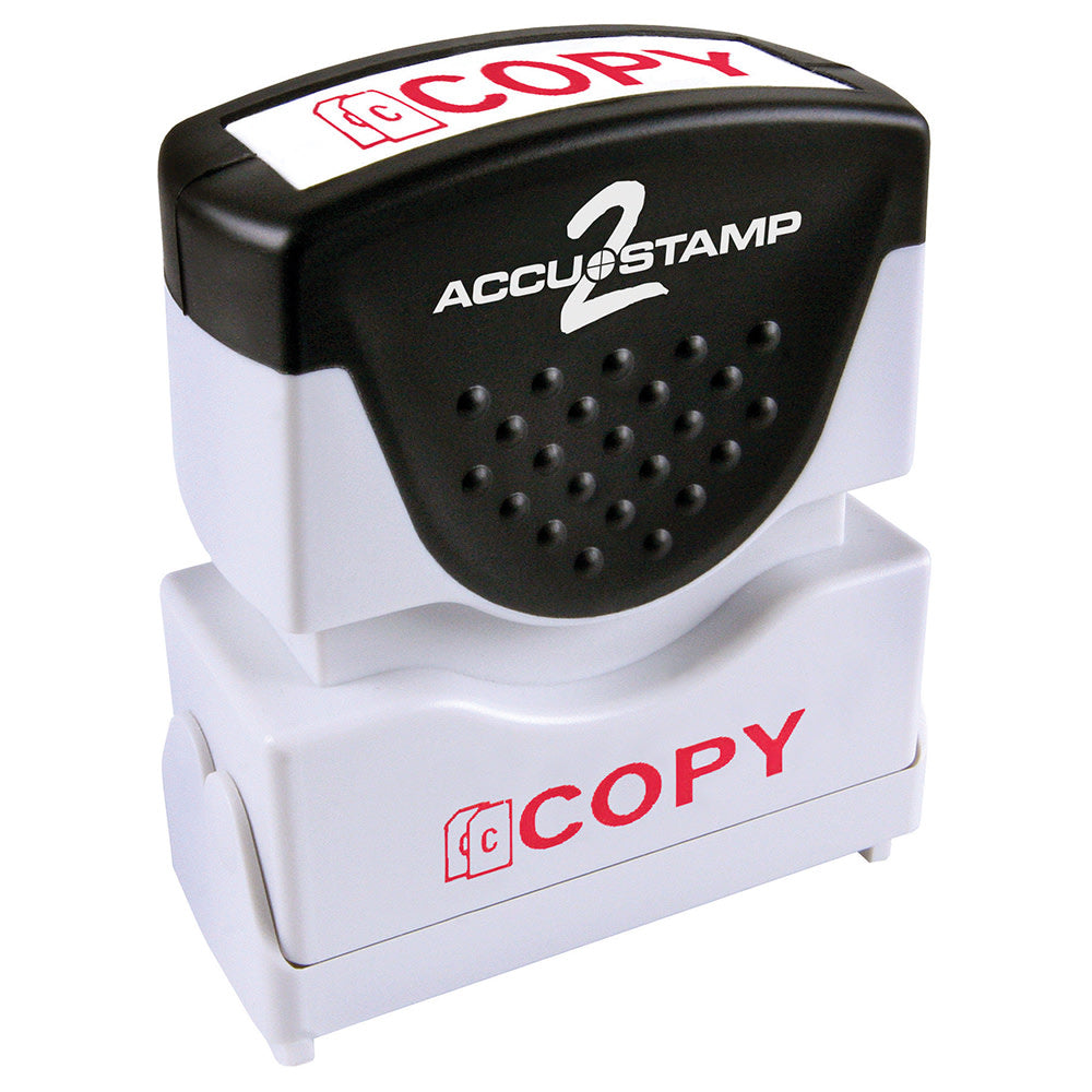 AccuStamp2 Copy Stamp, Shutter Pre-Inked One-Color COPY Stamp, 1/2in x 1-5/8in Impression, Red Ink