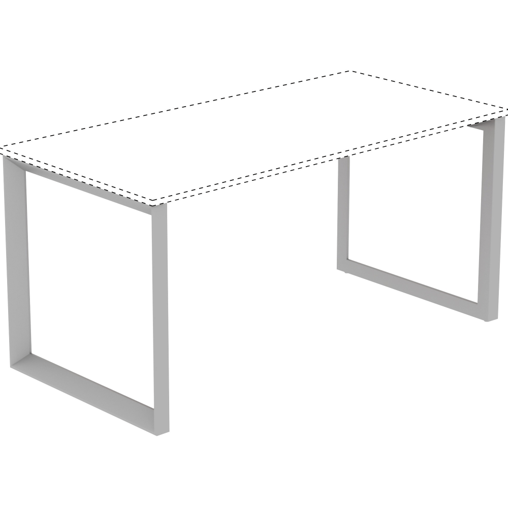 Lorell Relevance Series Desk-height Side Leg Frame - 28.5in29.1in - Finish: Silver