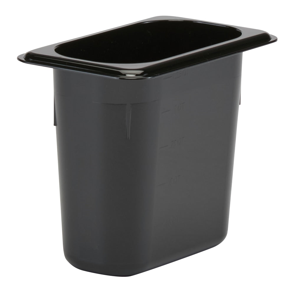 Cambro Camwear GN 1/9 Size 6in Food Pans, Black, Set Of 6 Pans
