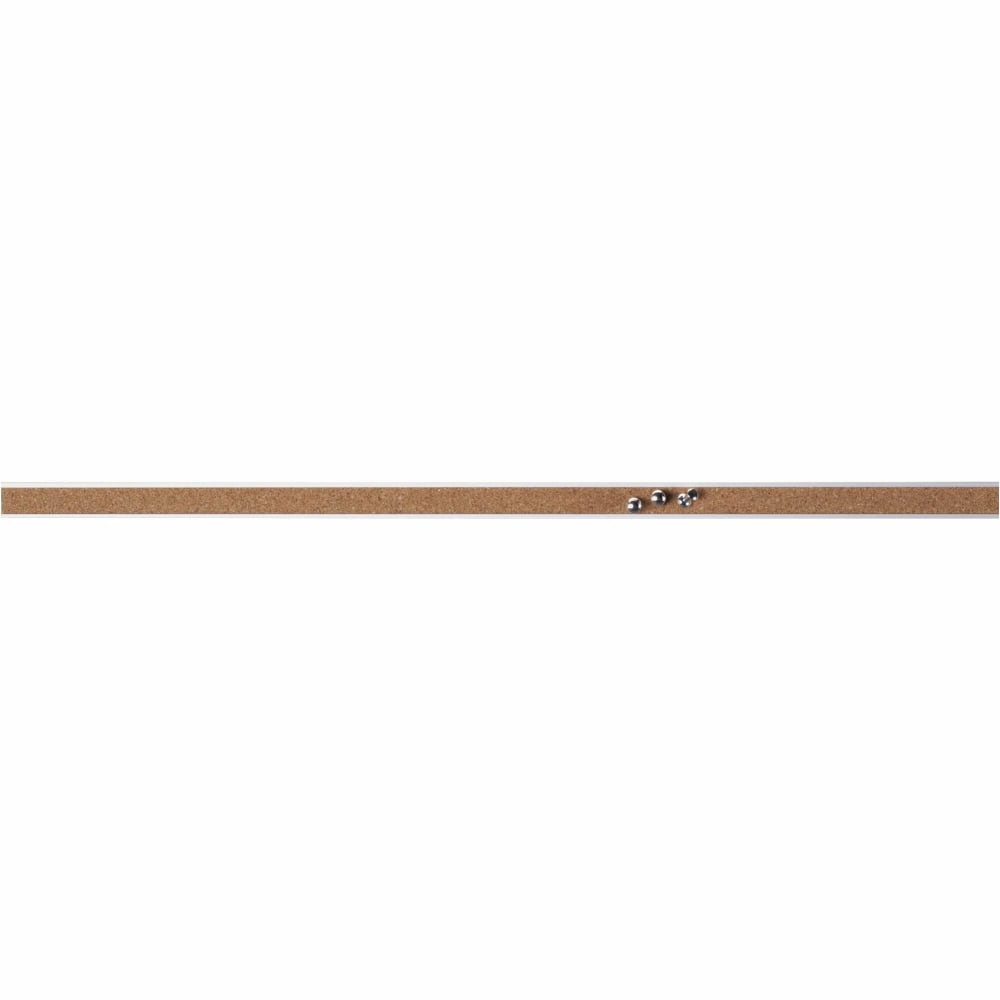 Lorell Cork Bulletin Bar, 18in, Silver Aluminum Frame