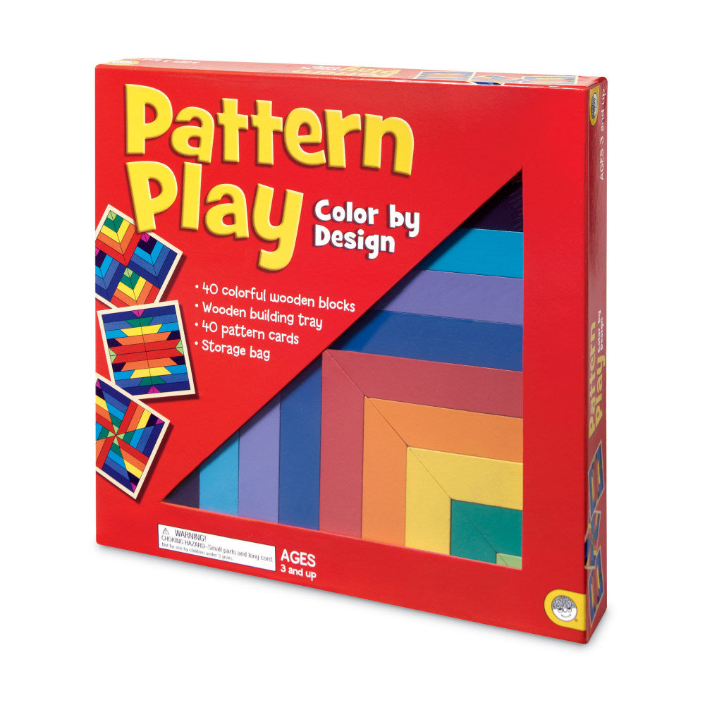 Mindware Pattern Play Game, 1 3/4inH x 11 1/2inW x 11 1/2inD, Assorted Colors, Grades Pre-K - 5