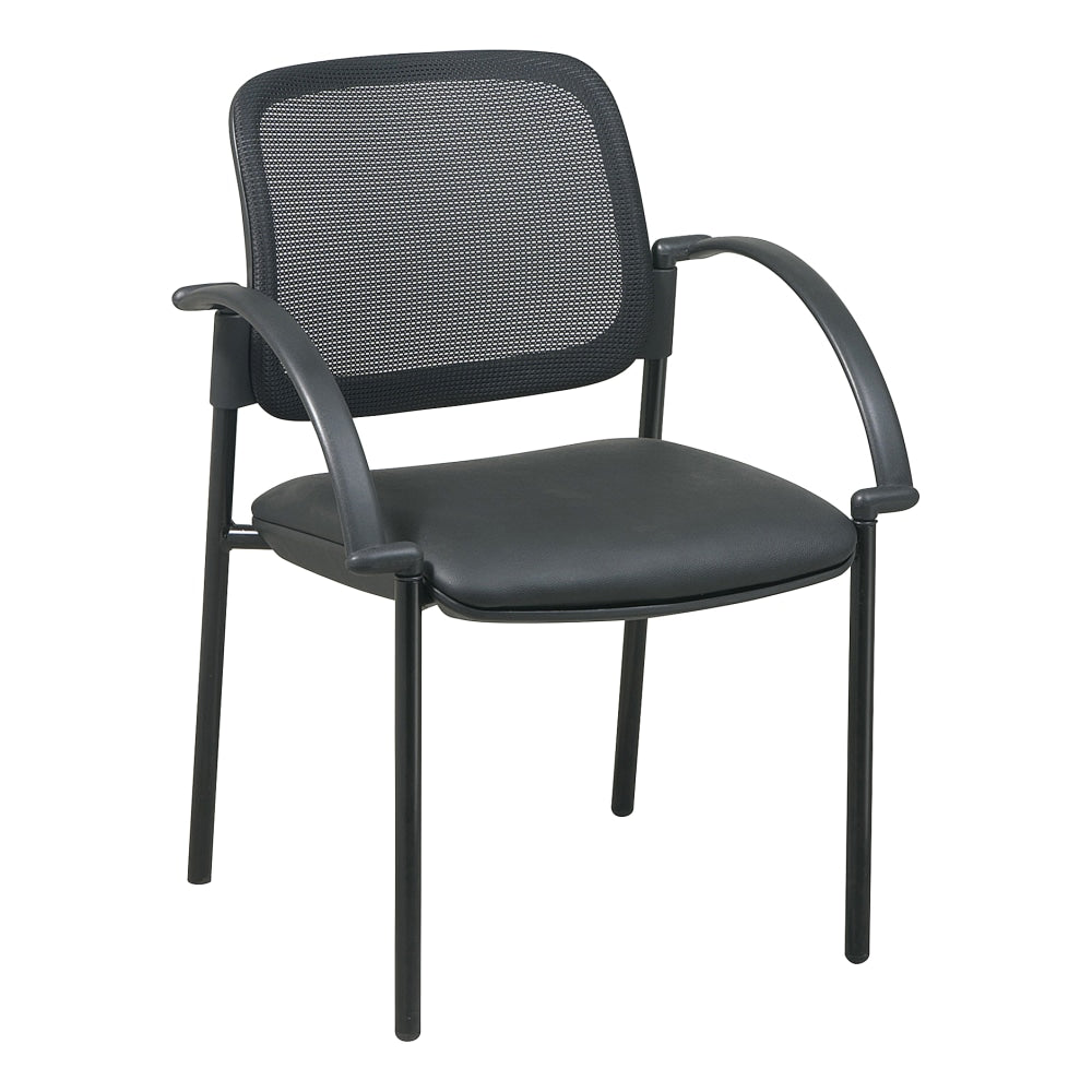 Lorell Breathable Mesh Guest Chair, Black