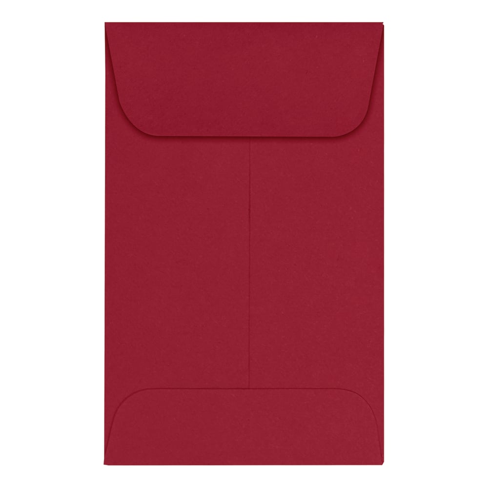 LUX Coin Envelopes, #1, Gummed Seal, Garnet, Pack Of 500