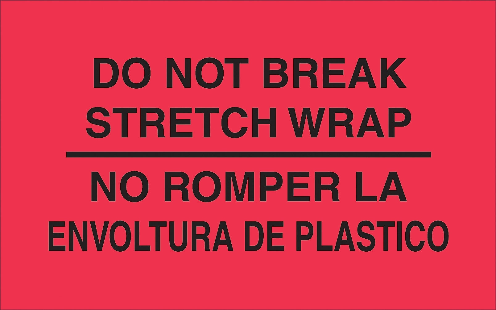 Decker Tape "Do Not Break" Label, Bilingual, 3" x 5", 500/Roll (DL3031C)