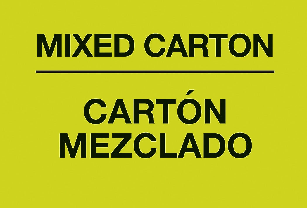 Decker Tape "Mixed Carton" Label, Bilingual, 3" x 5", 500/Roll (DL3040C)